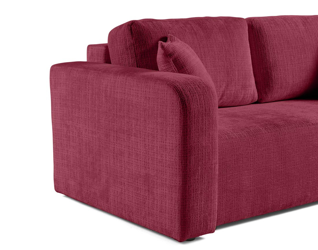 Canapé droit 2 places en velours texturé Miro