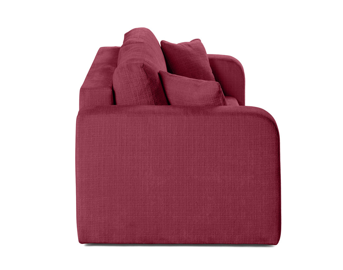 Canapé droit 2 places en velours texturé Miro