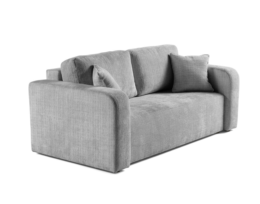 Canapé droit 2 places en velours texturé Miro