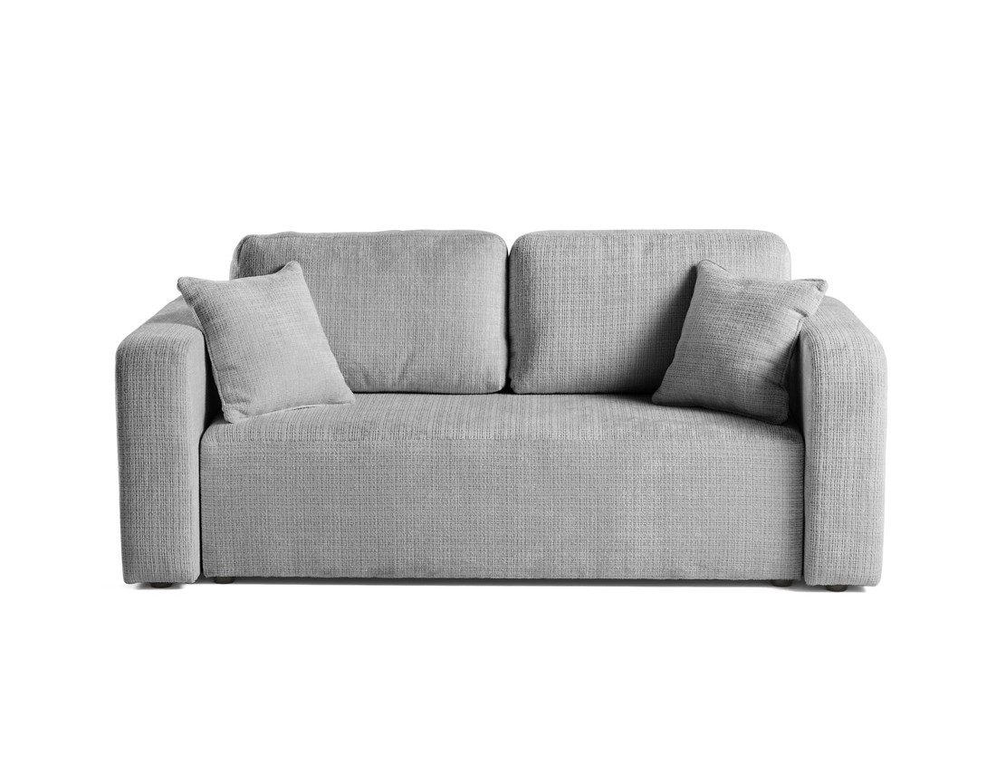 Canapé droit 2 places en velours texturé Miro