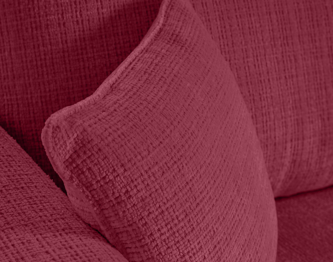 Canapé d'angle réversible 4 places convertible avec coffre en velours texturé Miro