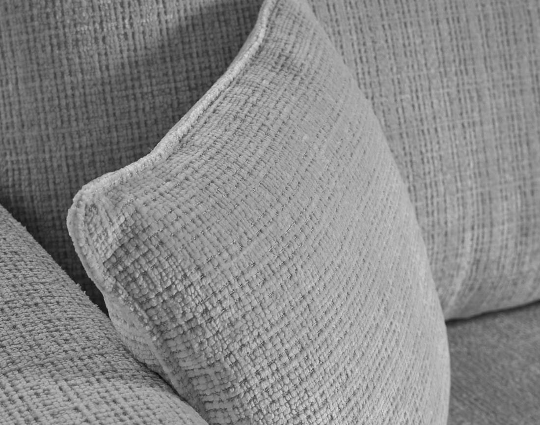 Canapé d'angle réversible 4 places convertible avec coffre en velours texturé Miro