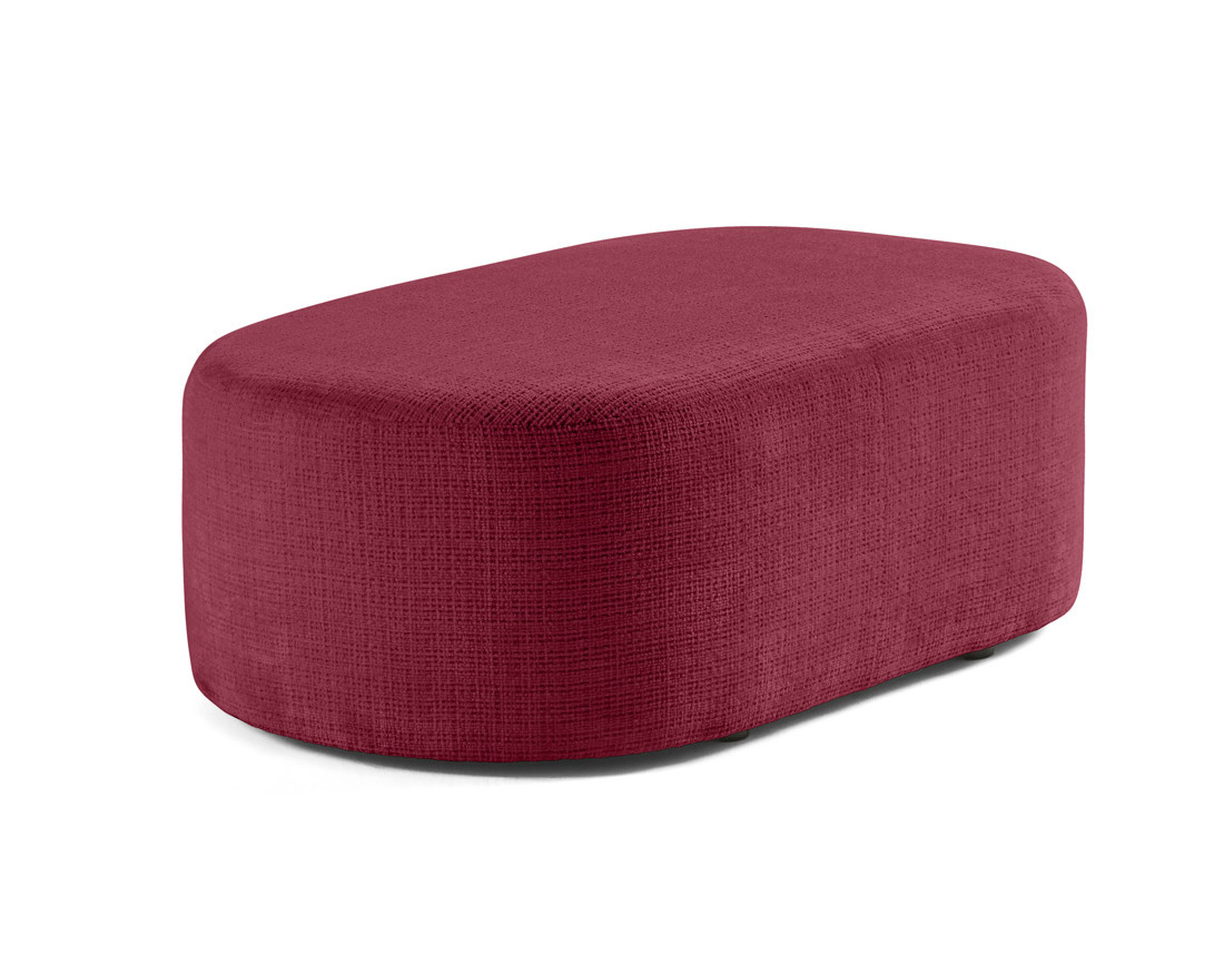 Pouf en velours texturé Miro