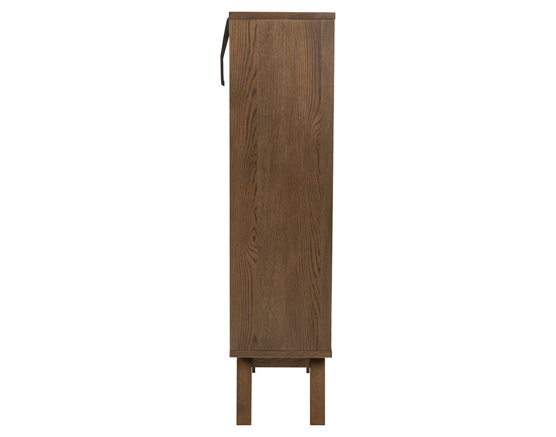 Vitrine chêne 2 tiroirs et 1 porte 72x145 cm Pauline