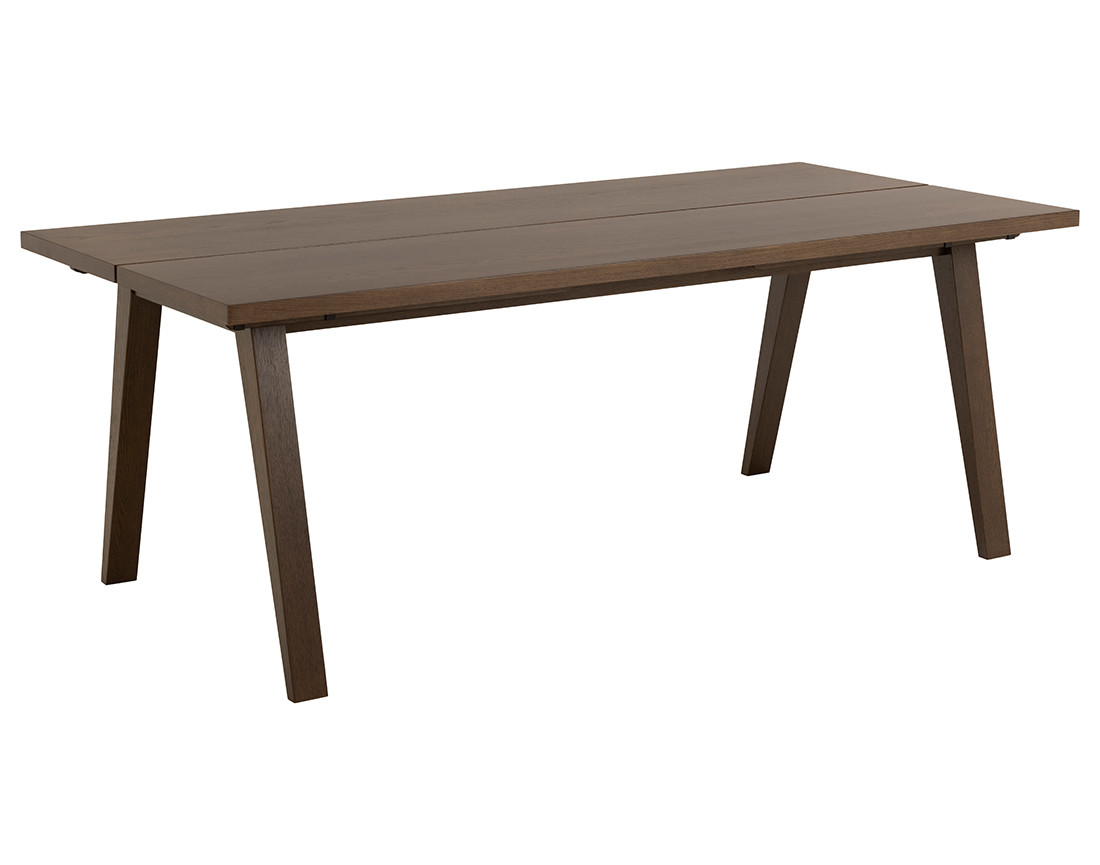 Table à manger rectangulaire chêne foncé 6 personnes Pauline