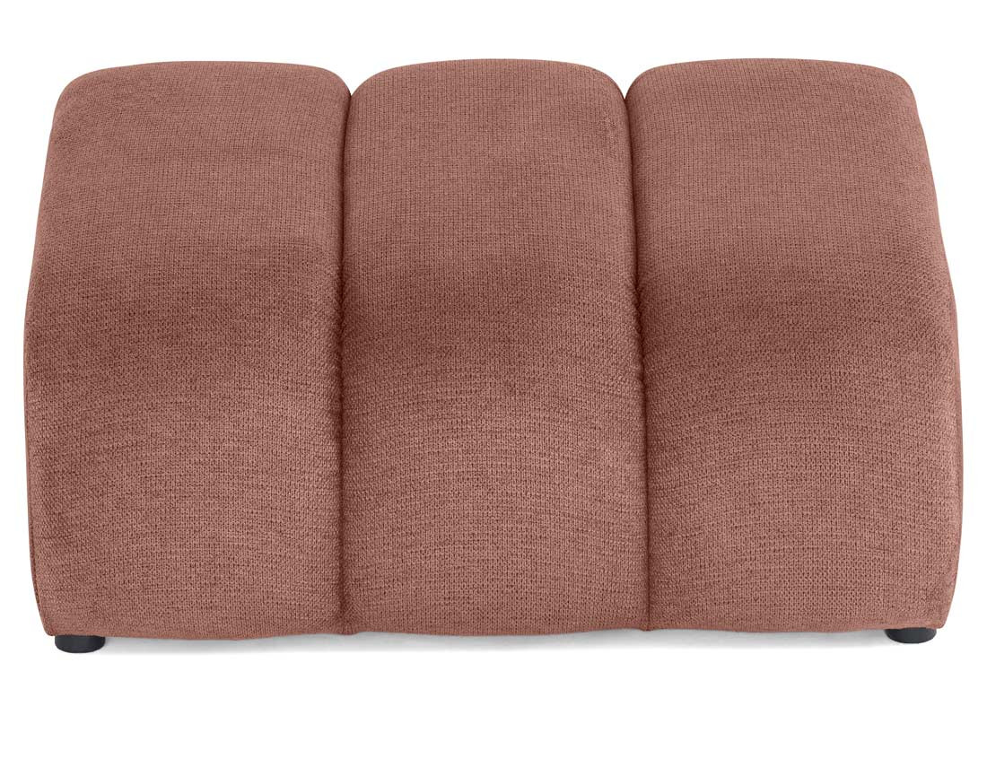 Pouf en tissu texturé Debbie