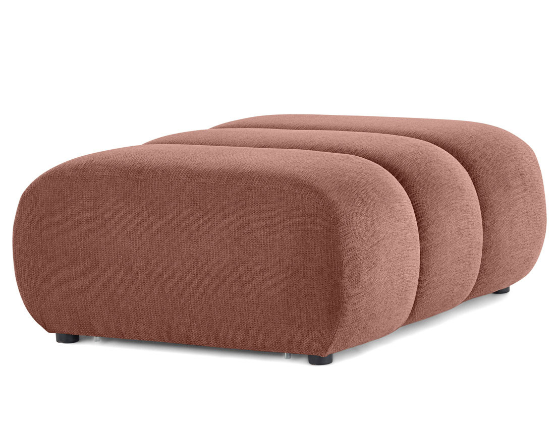 Pouf en tissu texturé Debbie