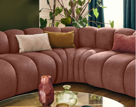 Module d'angle réversible en tissu texturé Debbie