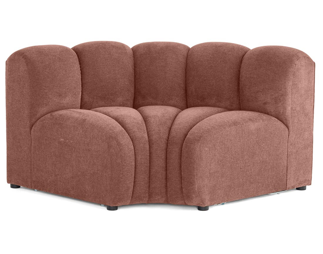 Module d'angle réversible en tissu texturé Debbie