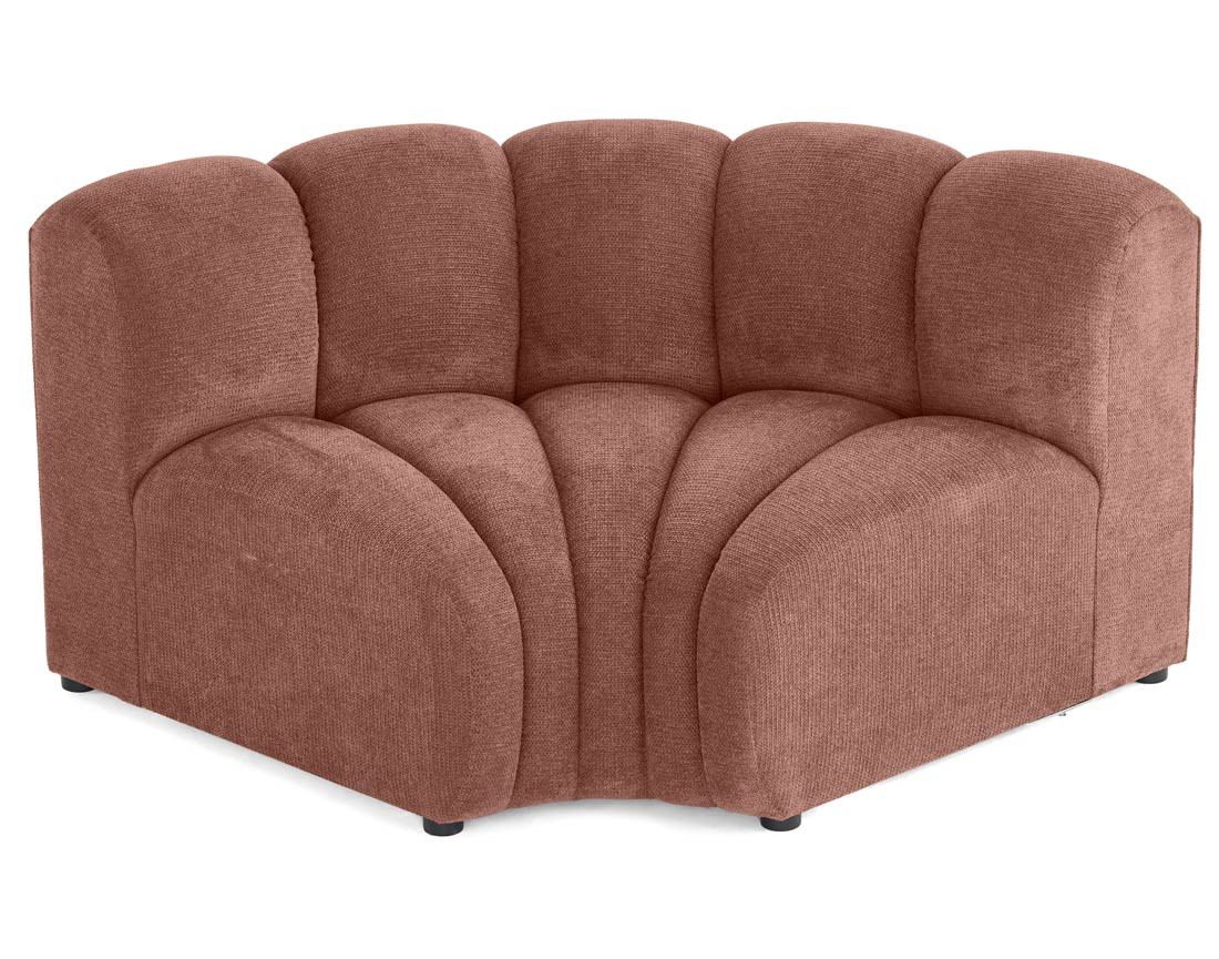 Module d'angle réversible en tissu texturé Debbie