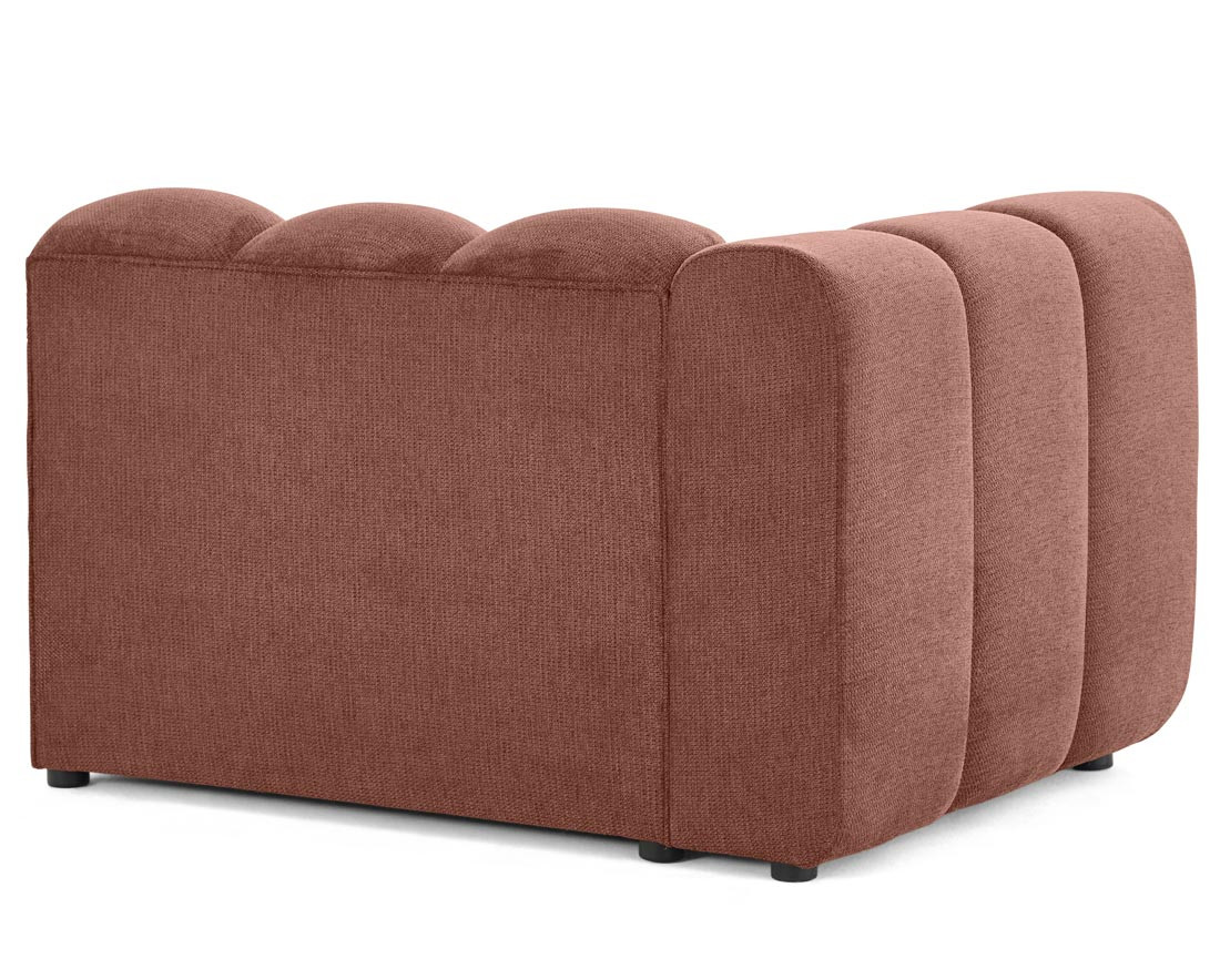 Module d'assise gauche en tissu texturé Debbie