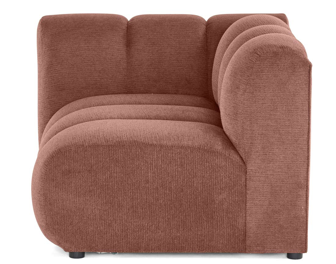 Module d'assise gauche en tissu texturé Debbie