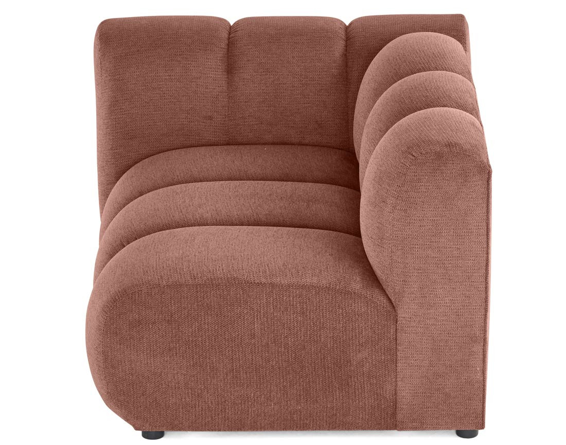 Module d'assise gauche en tissu texturé Debbie