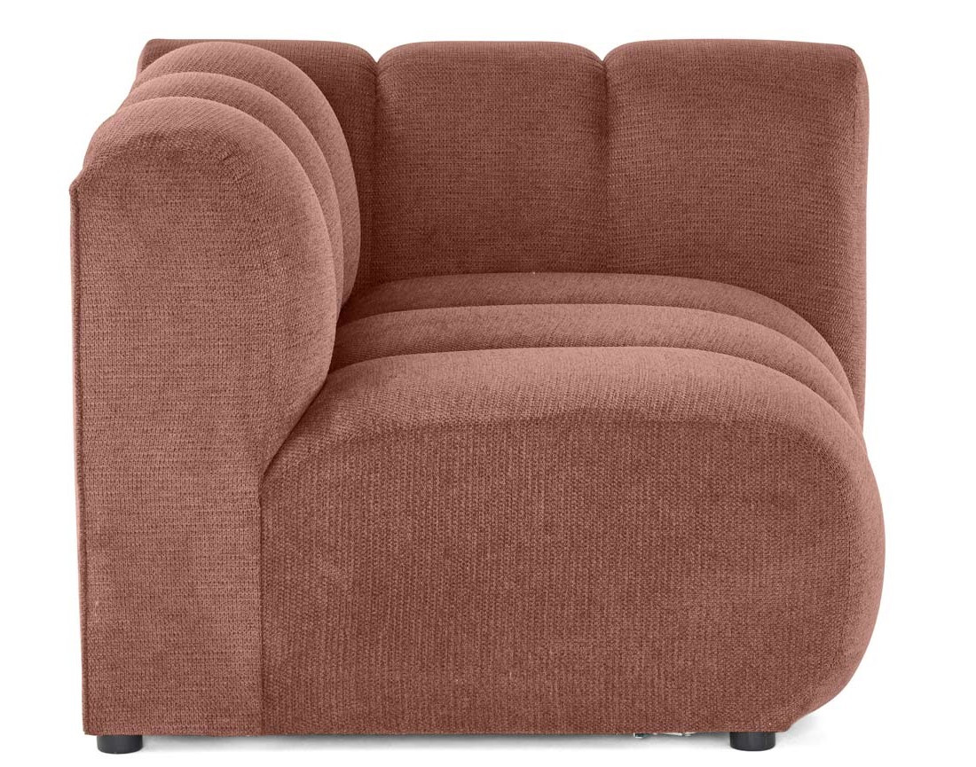 Module d'assise droit en tissu texturé Debbie