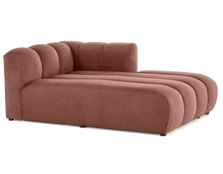 Module d'assise méridienne droit en tissu texturé Debbie