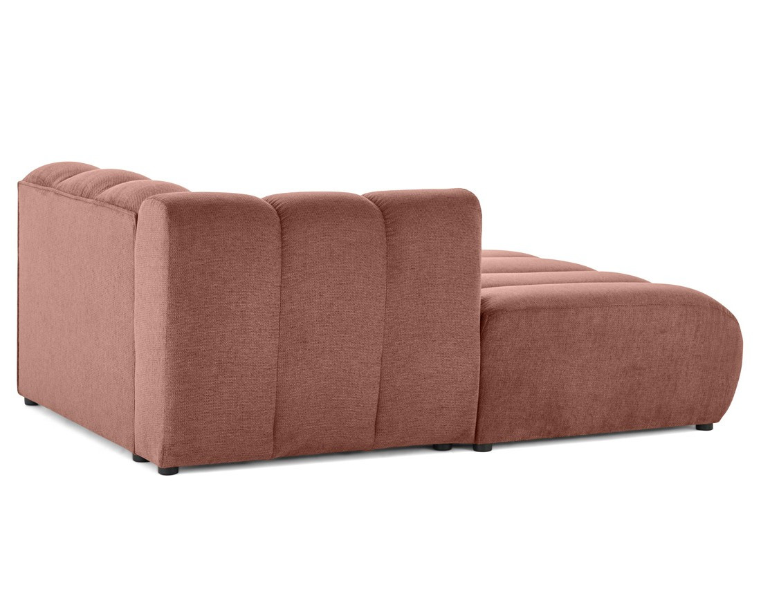 Module d'assise méridienne gauche en tissu texturé Debbie