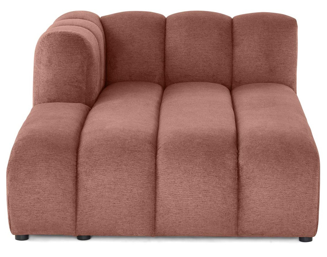 Module d'assise méridienne gauche en tissu texturé Debbie