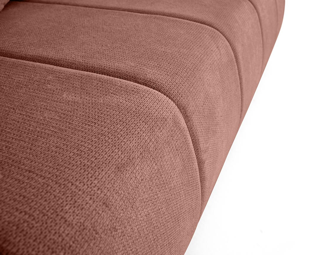 Canapé droit 3 places convertible avec coffre en tissu texturé Harper