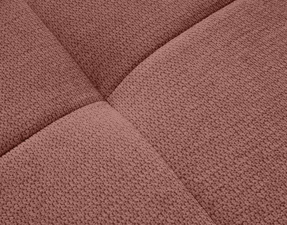 Canapé d'angle droit 4 places convertible avec coffre en tissu texturé Rimini