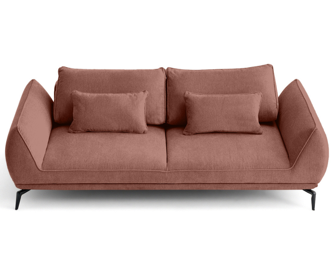 Canapé droit 3 places convertible en tissu texturé Arica