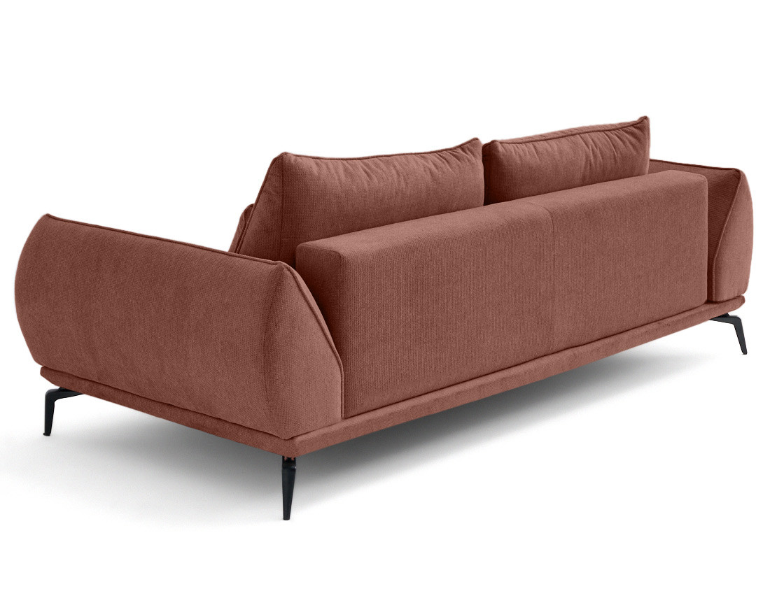 Canapé droit 3 places convertible en tissu texturé Arica