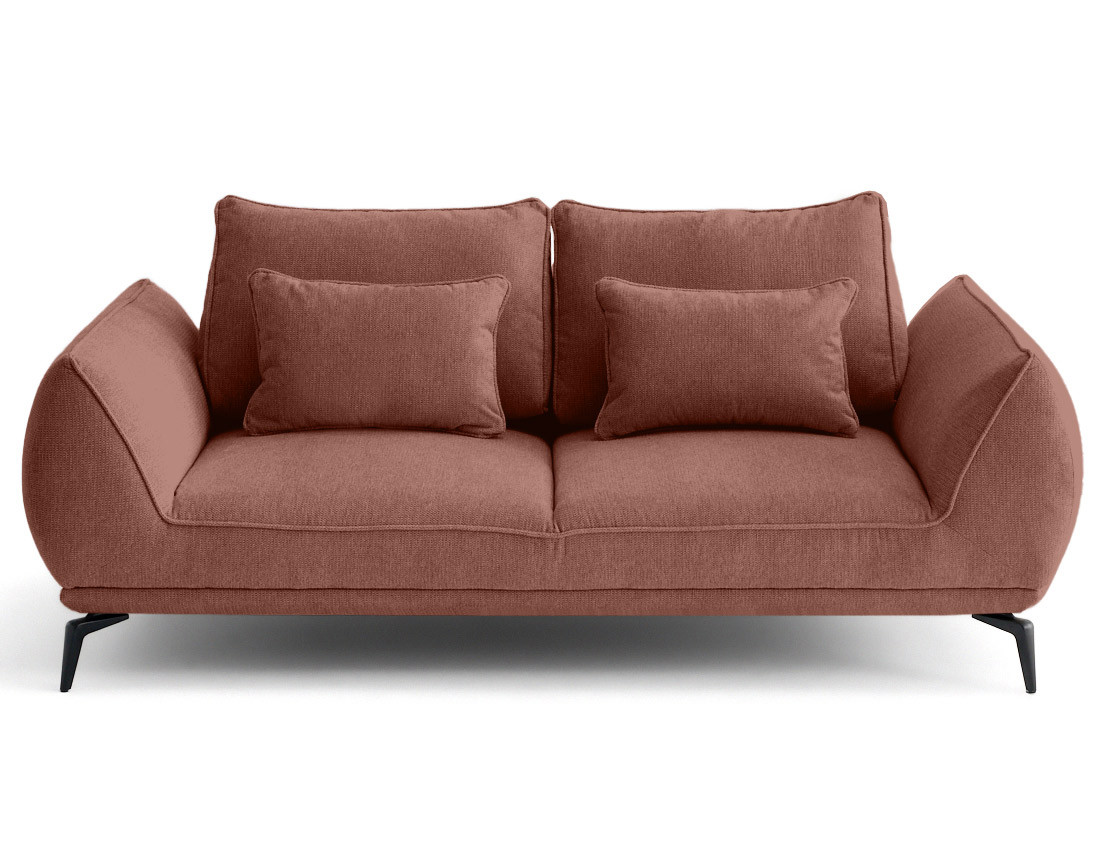 Canapé droit 2 places en tissu texturé Arica