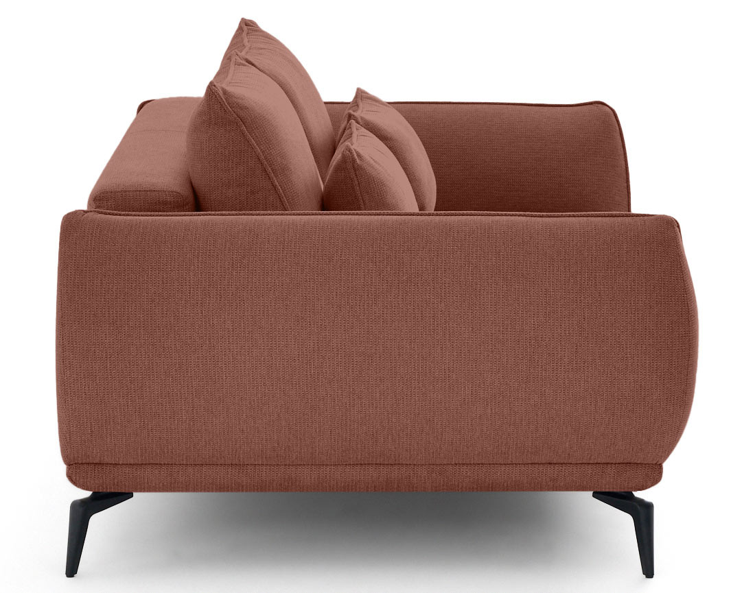 Canapé droit 2 places en tissu texturé Arica