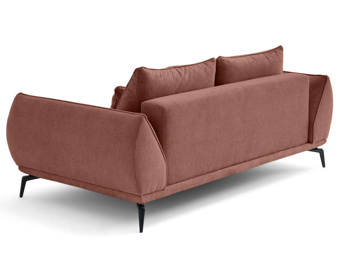 Canapé droit 2 places en tissu texturé Arica