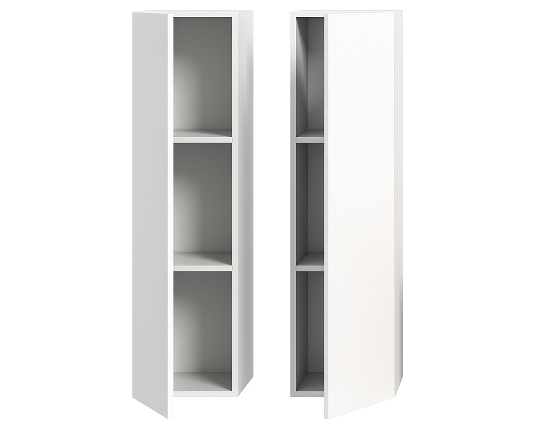 2 armoires murales blanc 110 cm Ethan