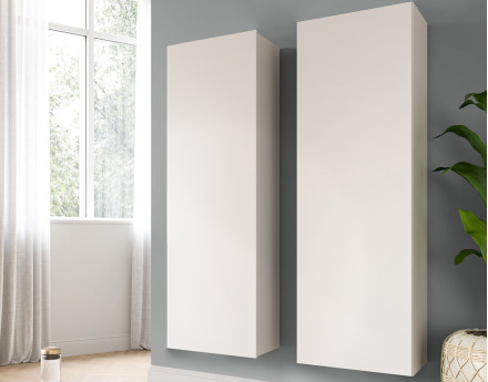 2 armoires murales blanc 110 cm Ethan