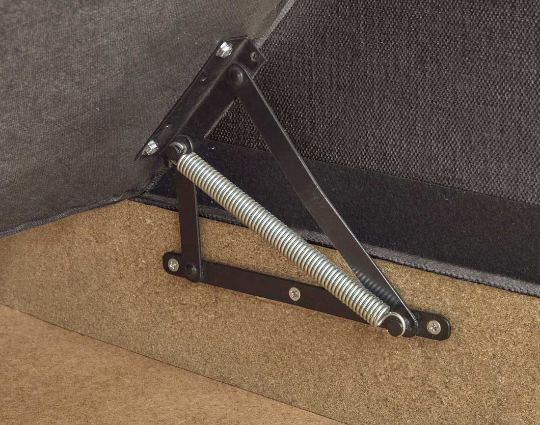 Canapé d'angle convertible avec têtières coffre 4 places Alicante