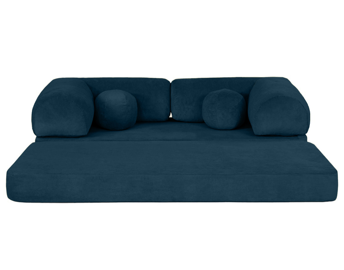 Canapé 3 places convertible en velours texturé Nebula