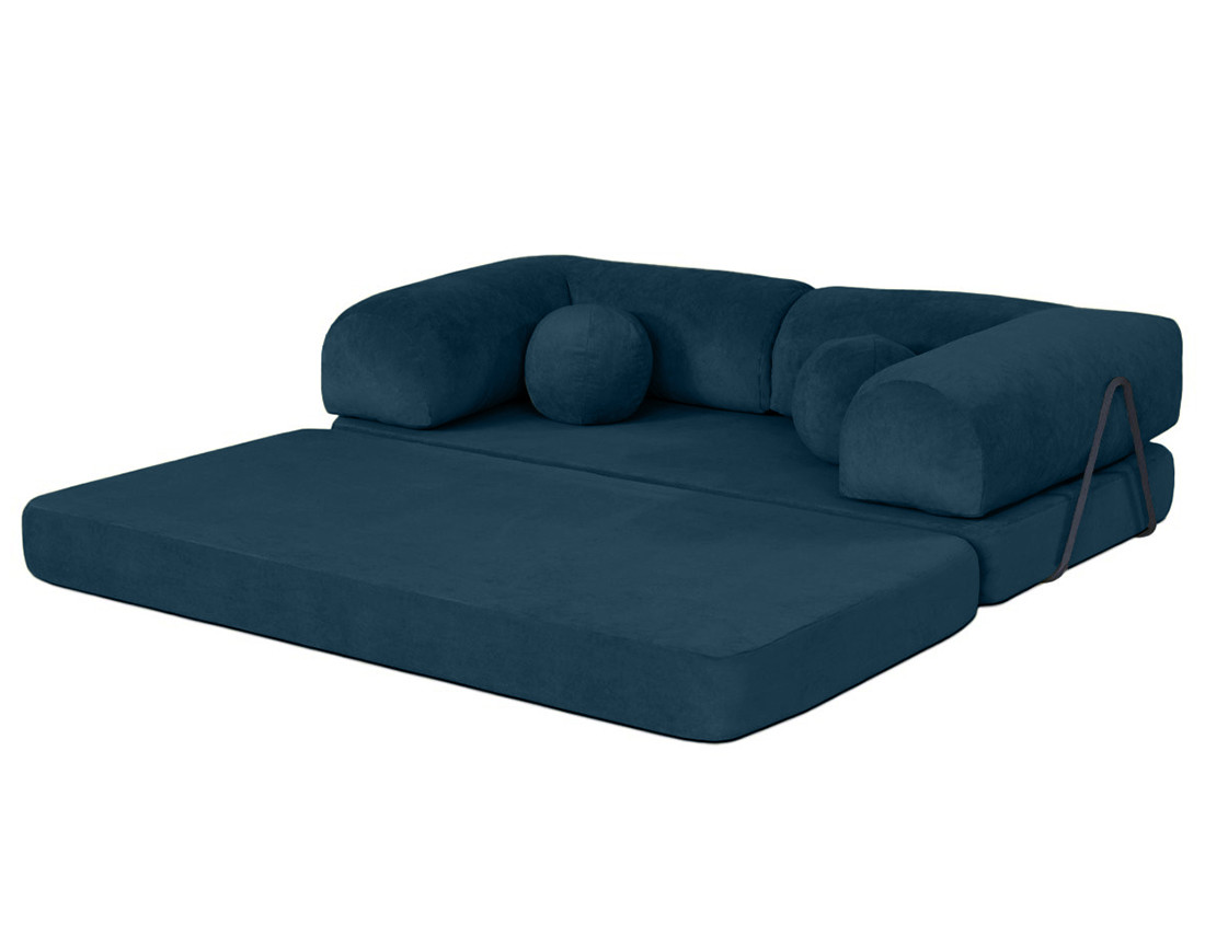 Canapé 3 places convertible en velours texturé Nebula