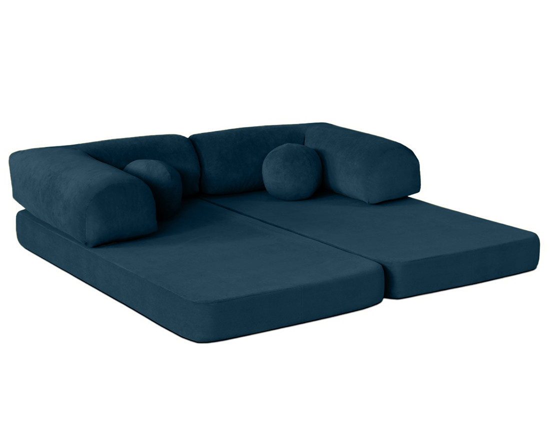 Canapé 3 places convertible en velours texturé Nebula