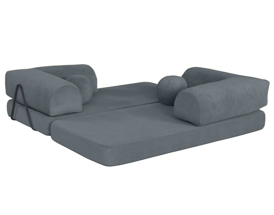 Canapé 3 places convertible en velours texturé Nebula