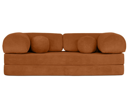 Canapé 3 places convertible en velours texturé Nebula