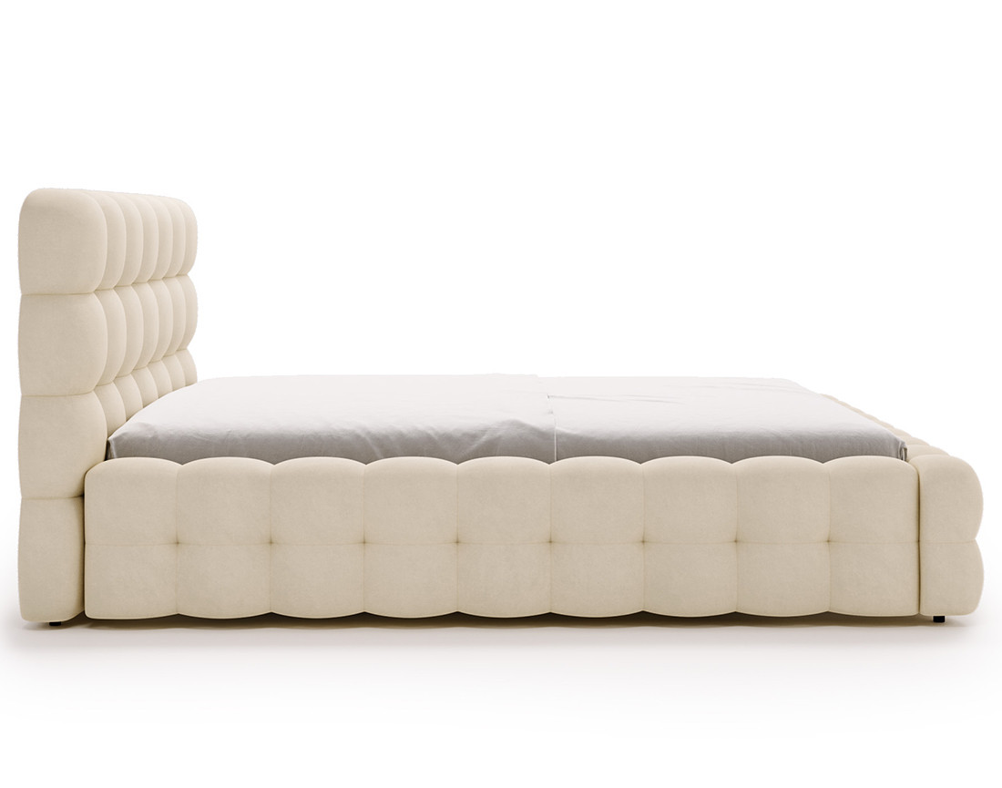 Lit coffre 160x200 cm sommier inclus en velours Darling