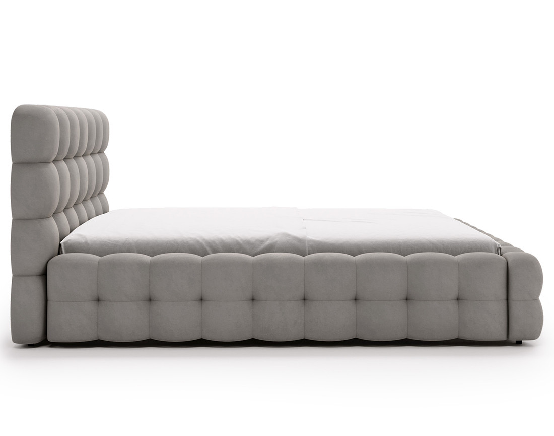 Lit coffre 160x200 cm sommier inclus en velours Darling