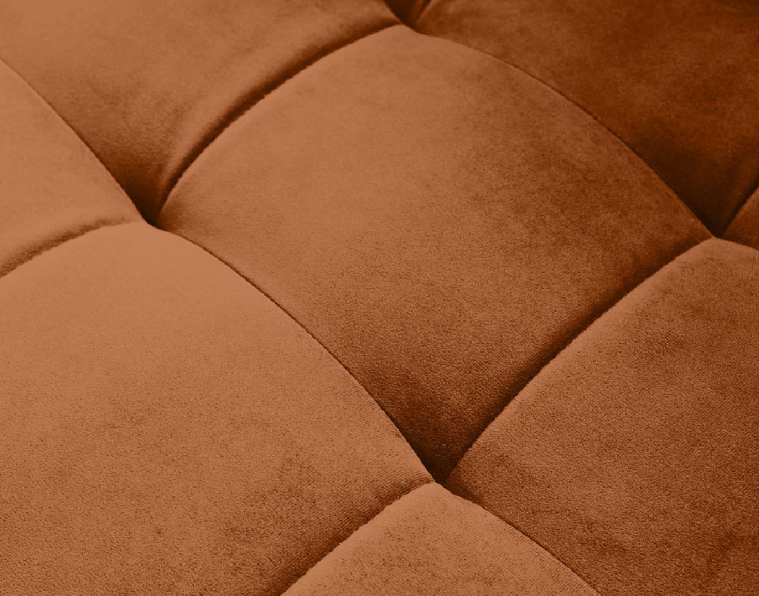 Canapé d'angle gauche 5 places convertible en velours Anna