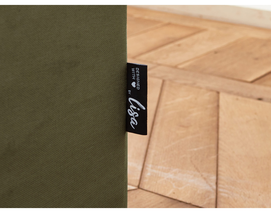 Canapé 2 places en velours pieds en bois Brooke