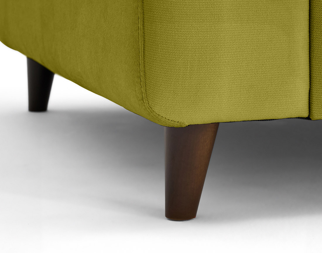 Canapé 2 places en velours pieds en bois Brooke