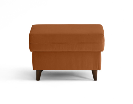 Pouf en velours pieds en bois Brooke