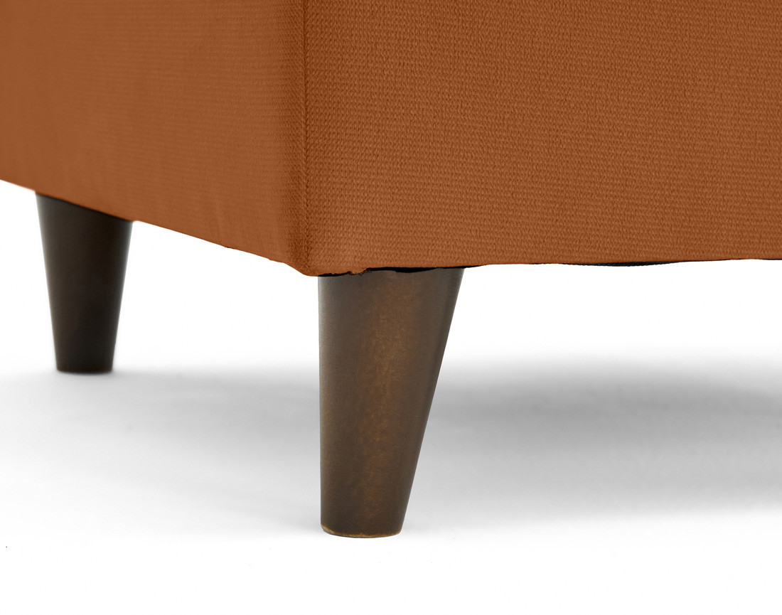 Pouf en velours pieds en bois Brooke