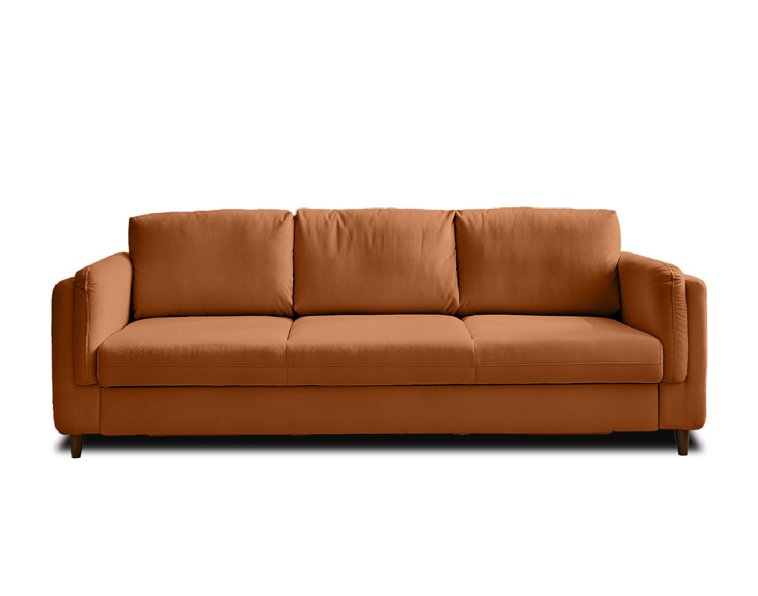 Canapé 3 places convertible en velours Brooke