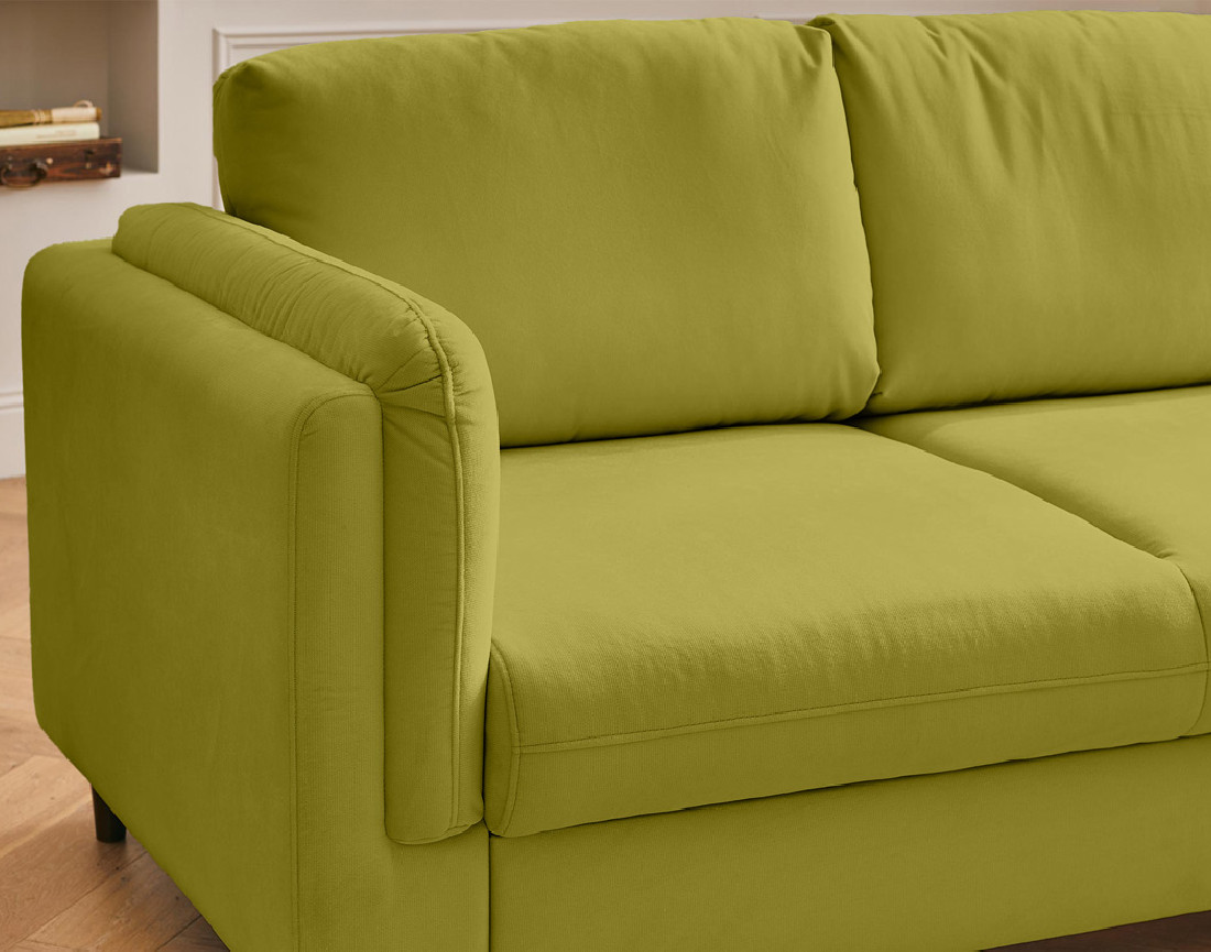 Canapé 3 places convertible en velours Brooke