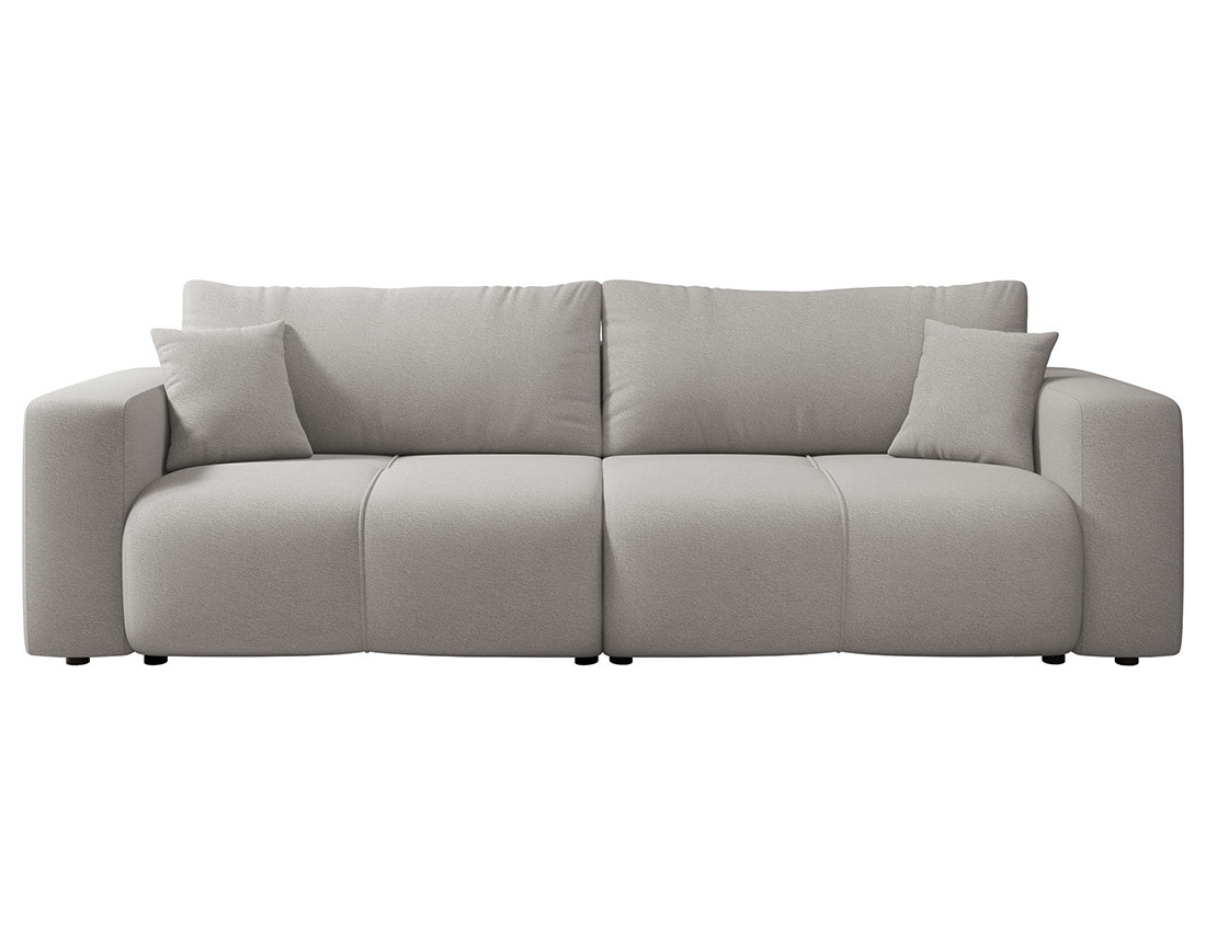 Canapé droit 4 places convertible avec coffre en tissu Nicole
