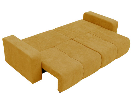 Canapé droit 4 places convertible avec coffre en tissu Nicole