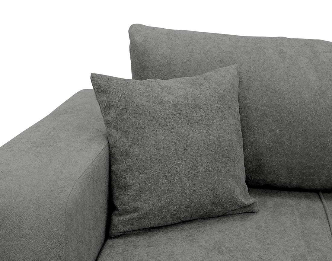 Canapé droit 4 places convertible avec coffre en tissu Nicole