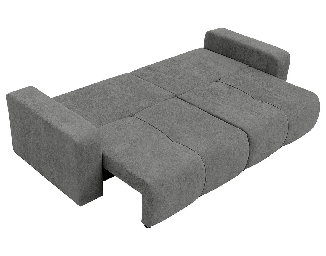 Canapé droit 4 places convertible avec coffre en tissu Nicole