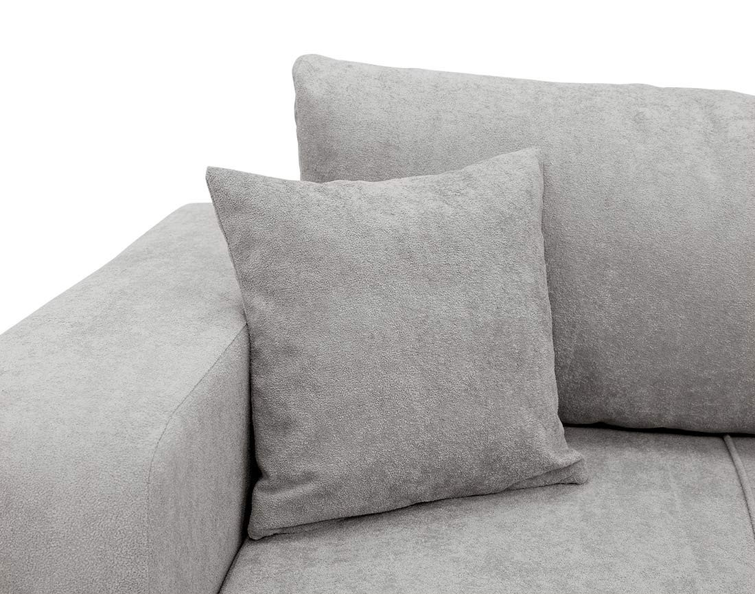 Canapé droit 4 places convertible avec coffre en tissu Nicole